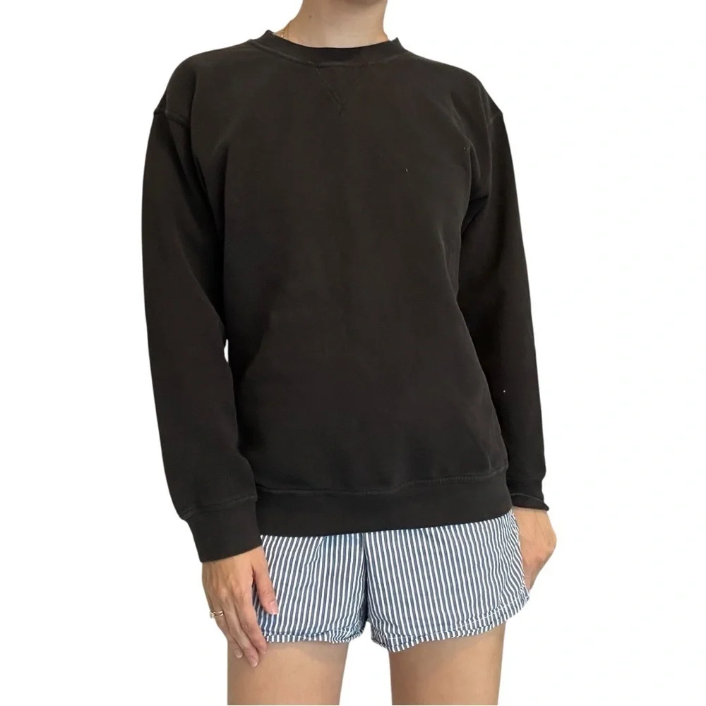 Lululemon Sweatshirt Black Crew Fleece All Yours Long Sleeve Size Extra Small